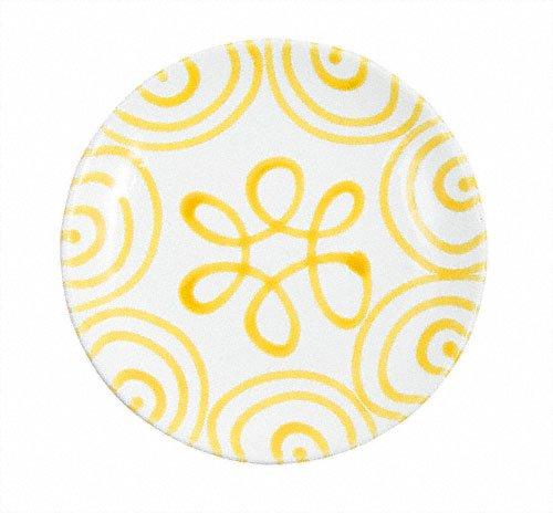 Gmundner Keramik Gelbgeflammt Dessertteller / Frühstücksteller Cup 20 cm