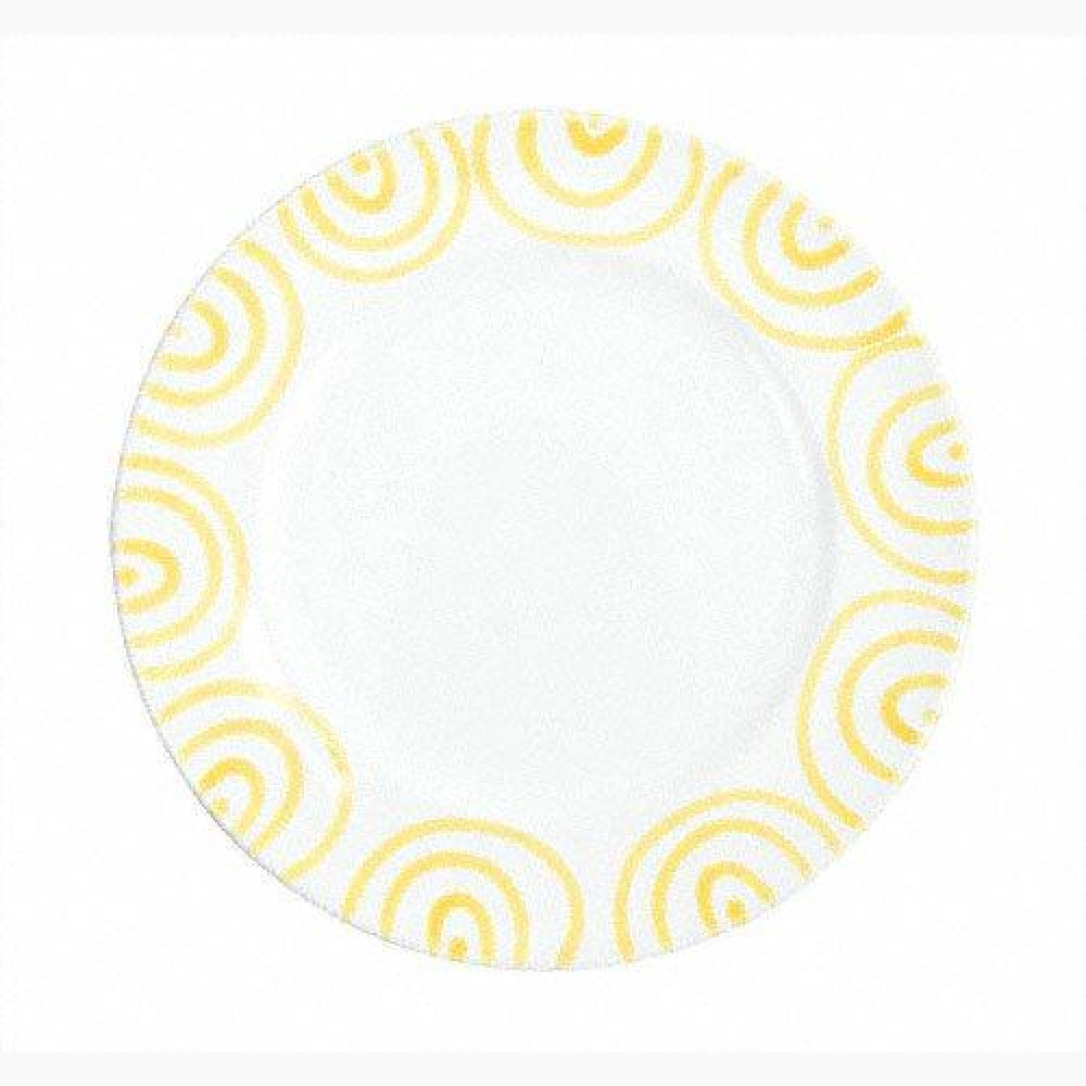 Gmundner Keramik Gelbgeflammt Gourmet plate d: 27 cm / h: 2 cm