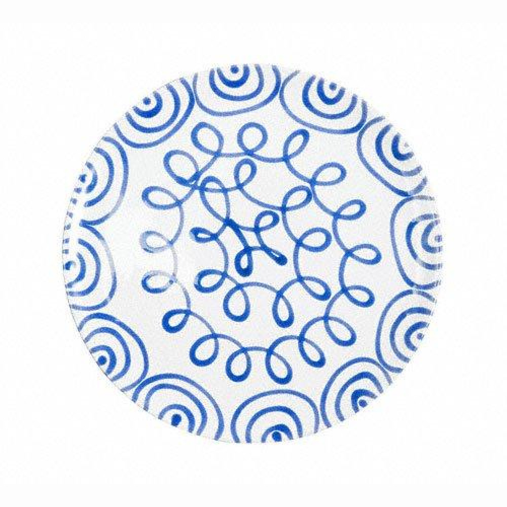 Gmundner Keramik Blaugeflammt Dining plate d: 25 cm / h: 2.8 cm