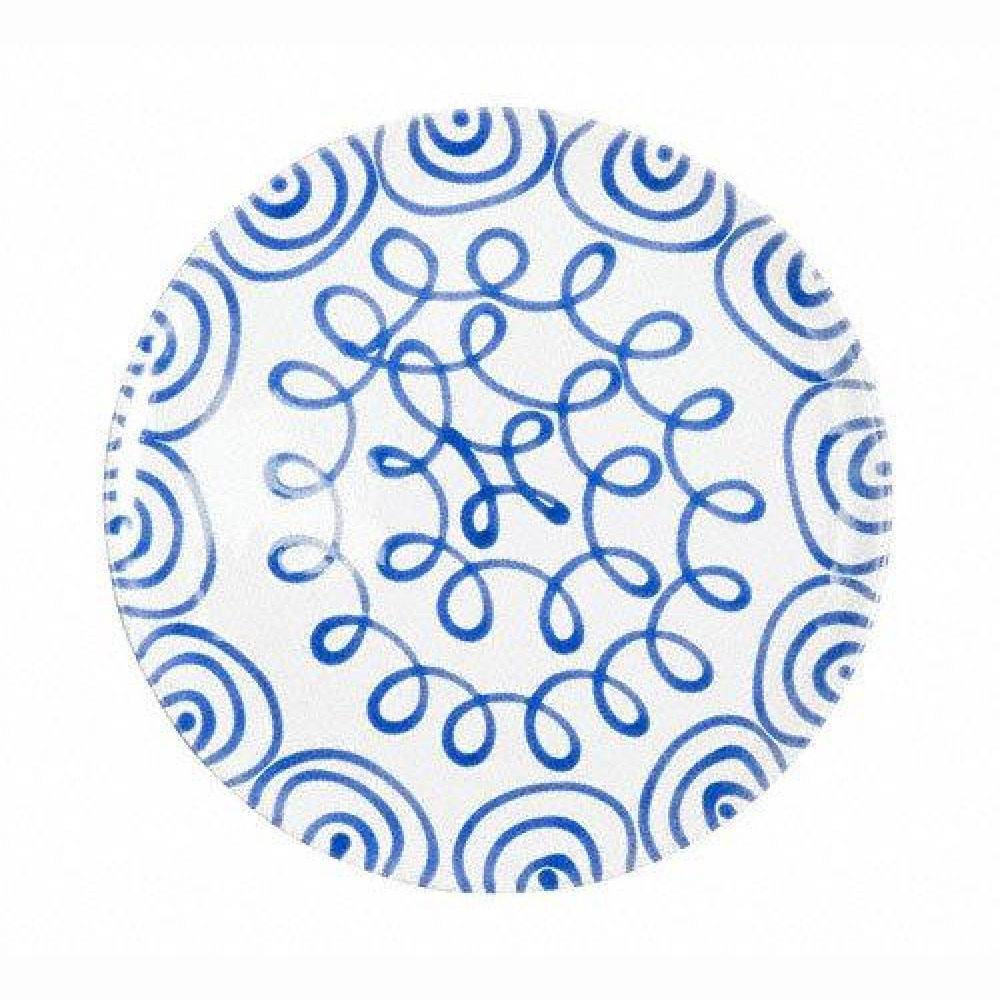 Gmundner керамика Blaugeflammt Тарелка Cup d: 28 cm / h: 2,6 cm