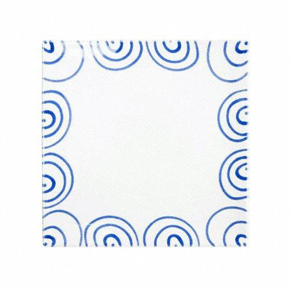 Gmundner Keramik Blaugeflammt Square place plate 31x31x2.8 cm