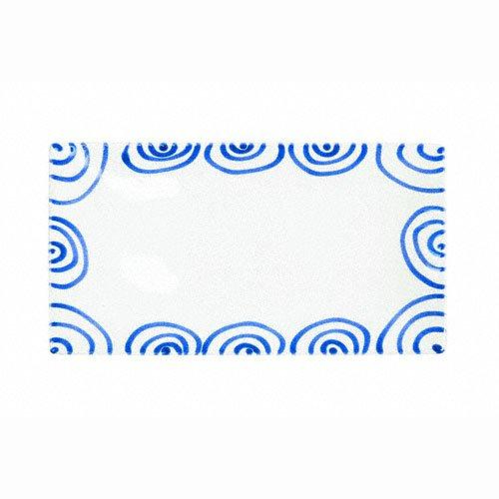 Gmundner Keramik Blaugeflammt Rectangular plate 36x15x2.8 cm