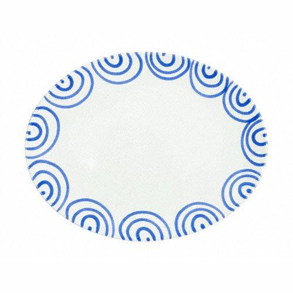 Gmundner Keramik Blaugeflammt Oval plate 33x26x2.5 cm