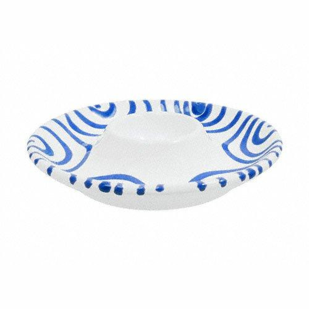 Gmundner Keramik Blaugeflammt Egg cup smooth d: 12 cm