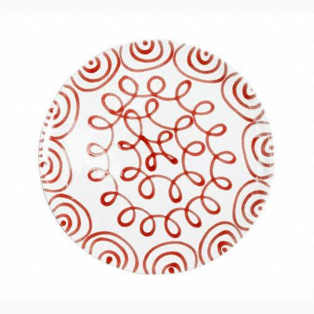 Gmundner Keramik Rotgeflammt Dining plate d: 25 cm / h: 2.8 cm