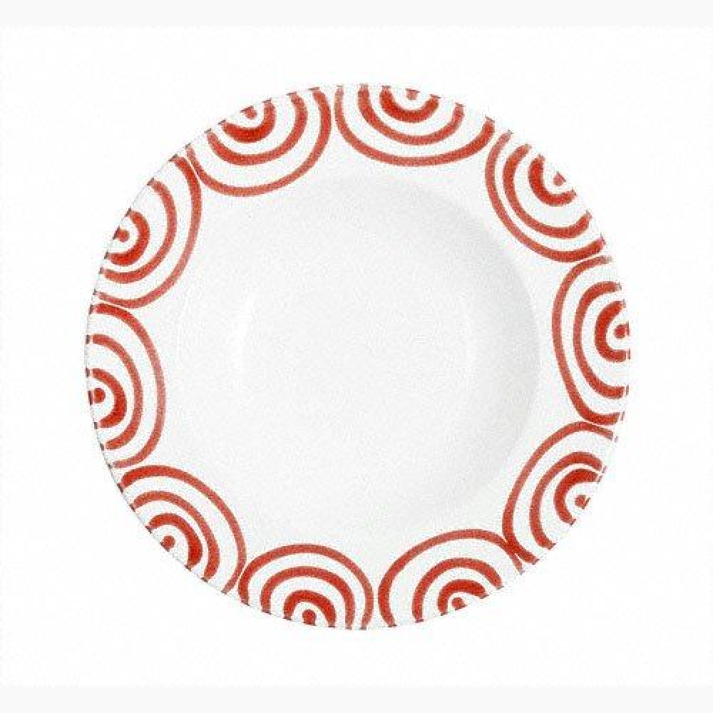 Gmundner Keramik Rotgeflammt Suppenteller Gourmet d: 24 cm / h: 4 cm