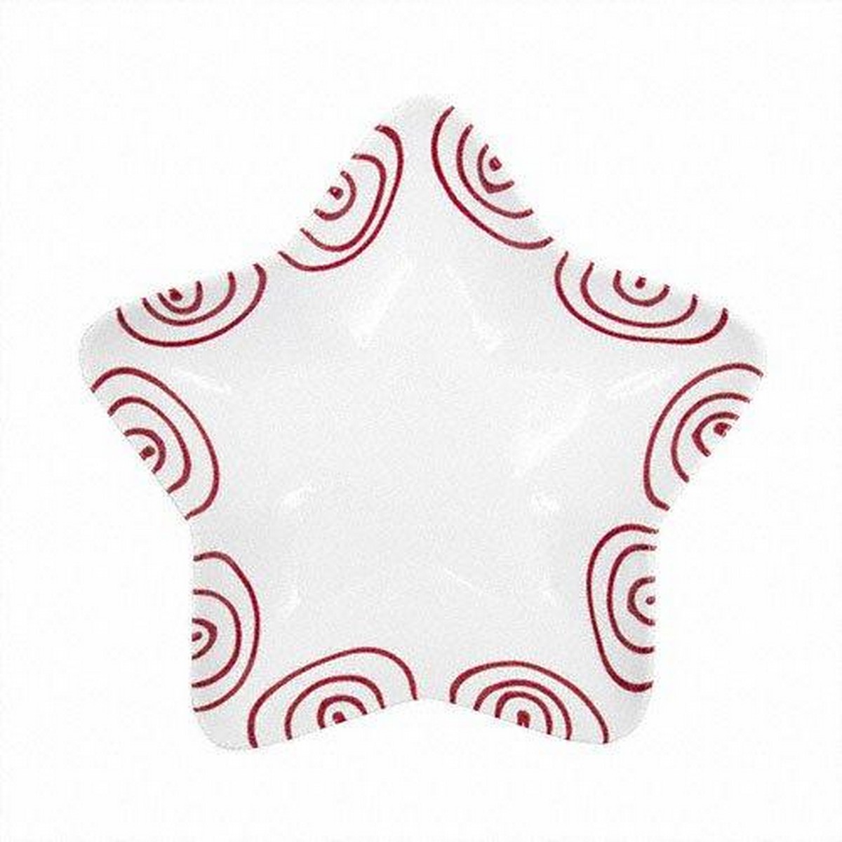Gmundner Keramik Rotgeflammt Star bowl Stella d: 14 cm / h: 3.9 cm