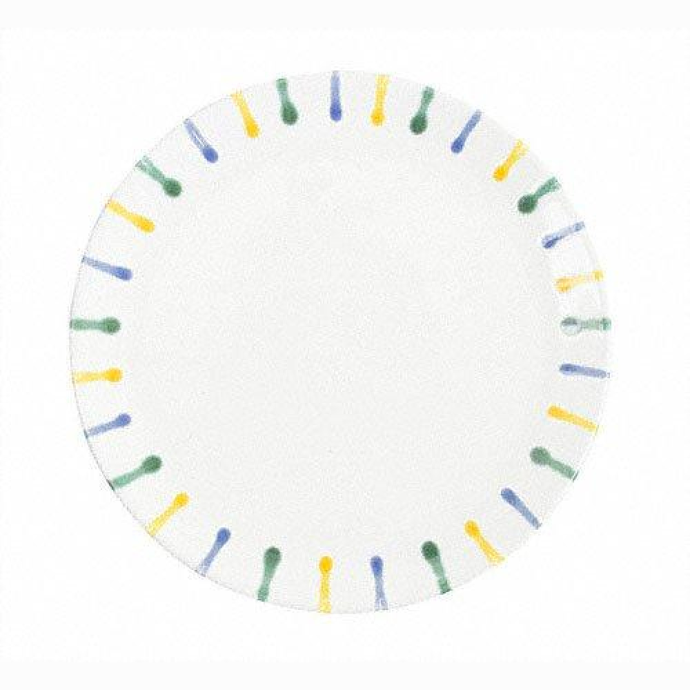 Gmundner Keramik Buntgeflammt Dining Plate Cup d: 28 cm / h: 2.6 cm