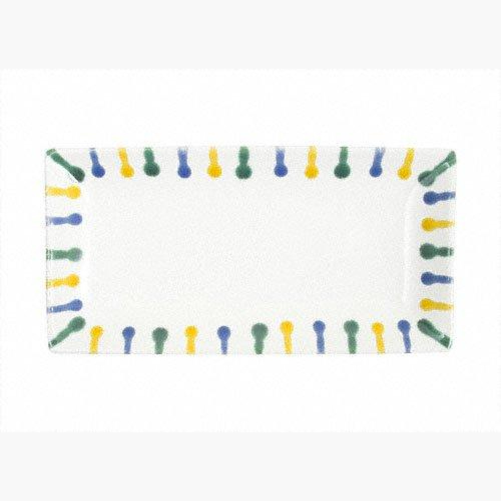 Gmundner Keramik Buntgeflammt Snack tray 22x11x2,7 cm