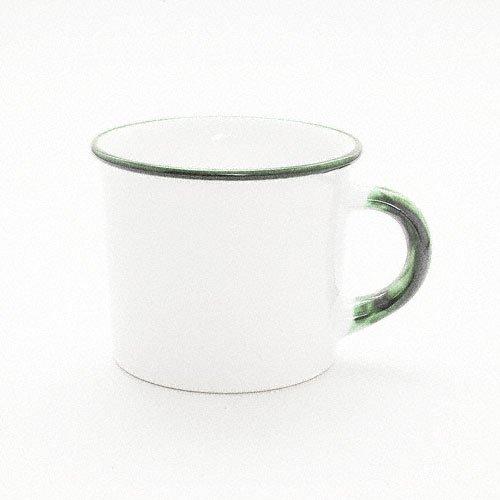 Gmundner Keramik Grüner Rand Kaffee Häferl glatt 0,24 l