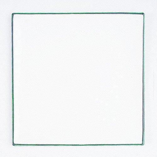 Gmundner Keramik Grüner Rand Square place plate 31x31x2.8 cm