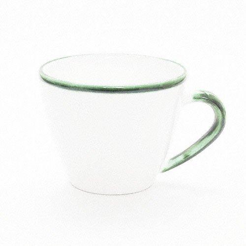 Gmundner Keramik Grüner Rand Kaffee Obertasse Gourmet 0,2 l