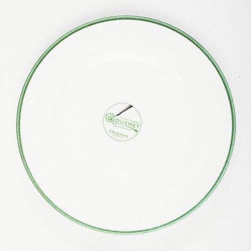 Gmundner Keramik Grüner Rand Dessert plate / breakfast plate Gourmet d: 22 cm / h: 2,2 cm