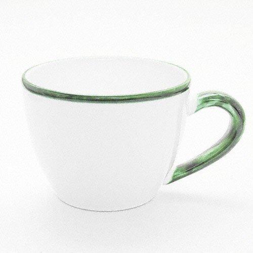 Gmundner Keramik Grüner Rand Tee Obertasse Maxima 0,4 l
