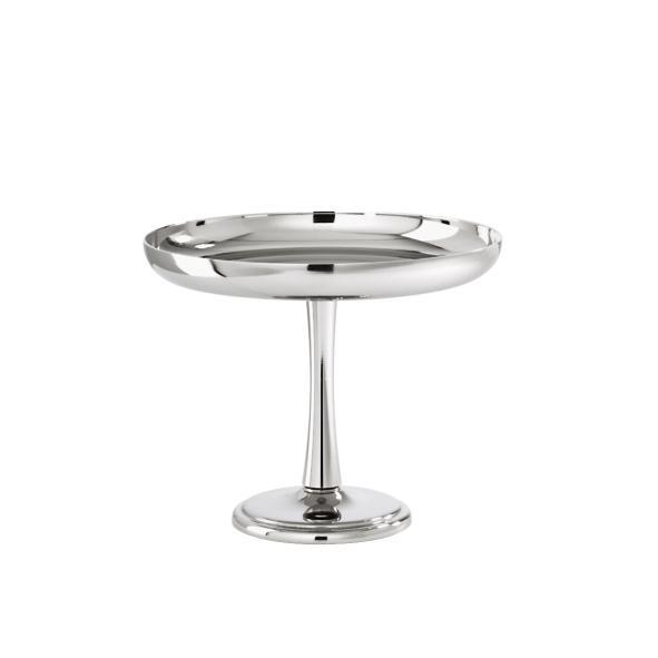 Sambonet Elite - Edelstahl 18/10 Obstschale / Gebäckschale auf Fuß h: 11 cm / d: 13,8 cm