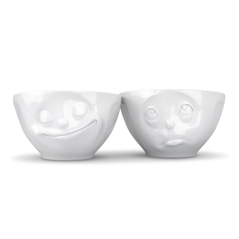 TV Tassen Schälchen Set 2-tlg. - glücklich & och bitte 0,20 L
