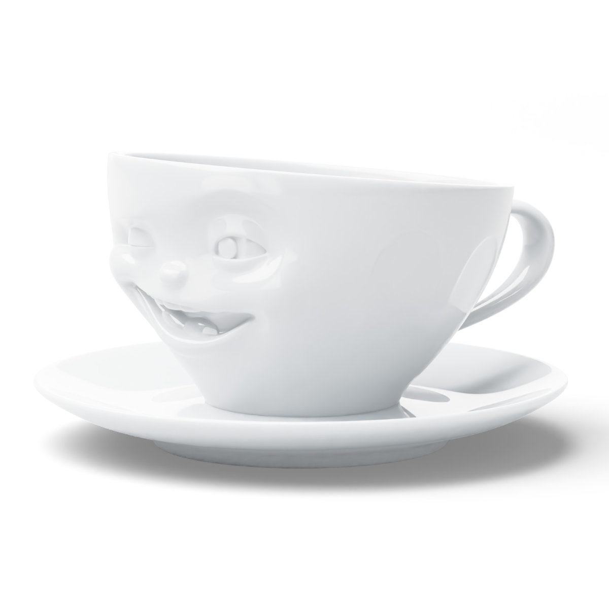 TV Tassen Kaffeetasse weiß zwinkernd 0,20 L