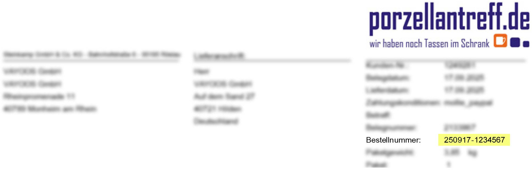Sample invoice